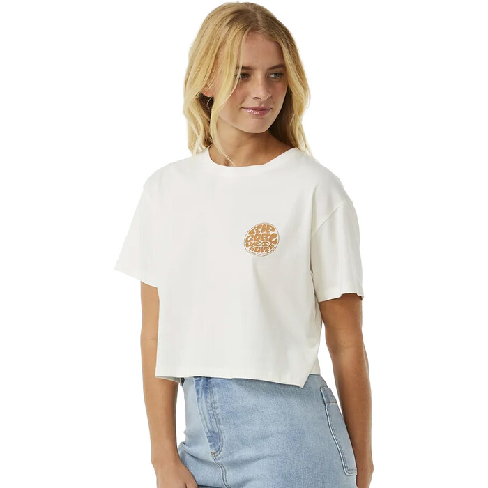 Rip Curl Mujer 2024 Wettie Icono Crop Tee 0BZWTE - Bone